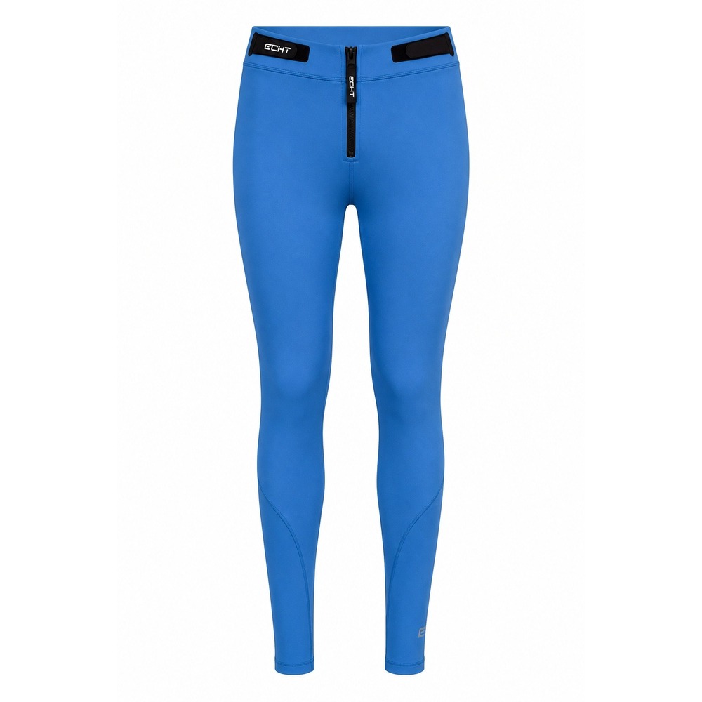 ECHT Arise Zip Leggings Blue Scrunch Butt Activewear Yoga Pants Womens Size M